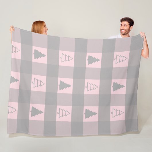 Buffalo Pset Ornament KerstmisTrees Fleece Deken (In situ)