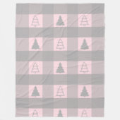 Buffalo Pset Ornament KerstmisTrees Fleece Deken (Voorkant)