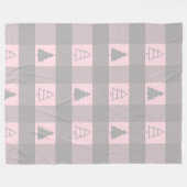 Buffalo Pset Ornament KerstmisTrees Fleece Deken (Voorkant (Horizontaal))