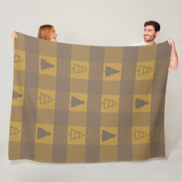 Buffalo Pset Ornament KerstmisTrees Fleece Deken