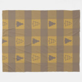 Buffalo Pset Ornament KerstmisTrees Fleece Deken (Voorkant (Horizontaal))