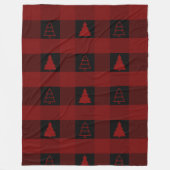 Buffalo Pset Ornament KerstmisTrees Fleece Deken (Voorkant)