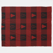 Buffalo Pset Ornament KerstmisTrees Fleece Deken (Voorkant (Horizontaal))