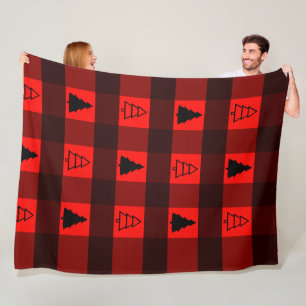 Buffalo Pset Ornament KerstmisTrees Fleece Deken