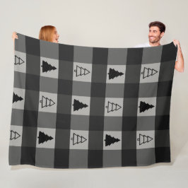 Buffalo Pset Ornament KerstmisTrees Fleece Deken