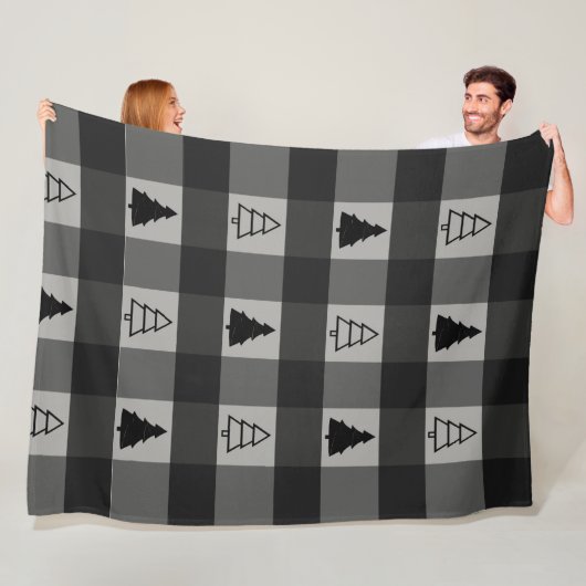 Buffalo Pset Ornament KerstmisTrees Fleece Deken (In situ)