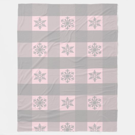 Buffalo Pset Ornament Snowflakes Fleece Deken (Voorkant)