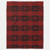 Buffalo Pset Ornament Snowflakes Fleece Deken (Voorkant)