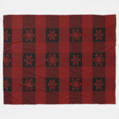 Buffalo Pset Ornament Snowflakes Fleece Deken (Voorkant (Horizontaal))