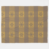 Buffalo Pset Ornament Snowflakes Fleece Deken (Voorkant (Horizontaal))