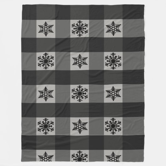 Buffalo Pset Ornament Snowflakes Fleece Deken (Voorkant)