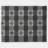 Buffalo Pset Ornament Snowflakes Fleece Deken (Voorkant (Horizontaal))