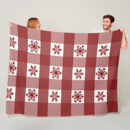 Buffalo Pset Ornament Snowflakes Fleece Deken