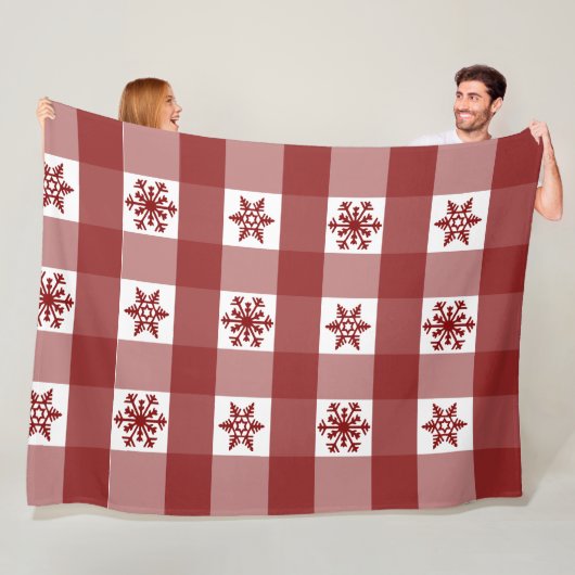 Buffalo Pset Ornament Snowflakes Fleece Deken (In situ)