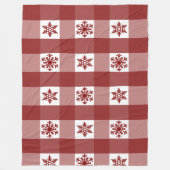 Buffalo Pset Ornament Snowflakes Fleece Deken (Voorkant)