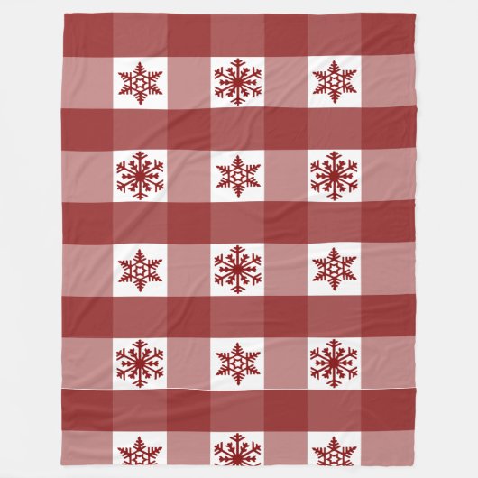 Buffalo Pset Ornament Snowflakes Fleece Deken (Voorkant)