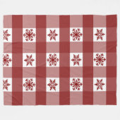 Buffalo Pset Ornament Snowflakes Fleece Deken (Voorkant (Horizontaal))