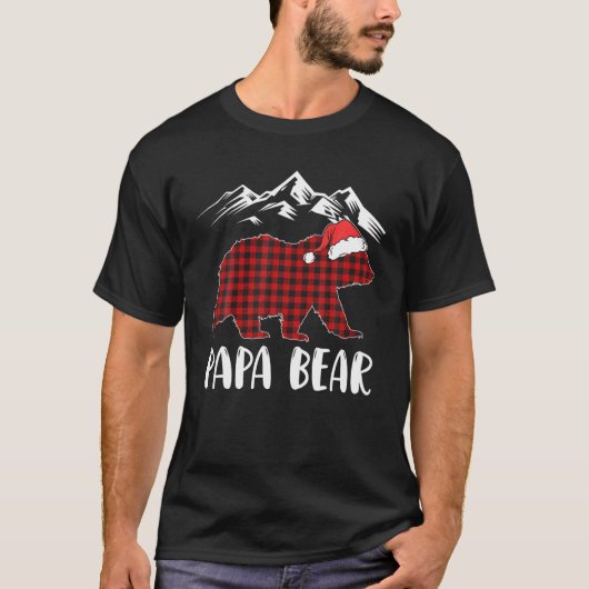Buffalo Pset Papa Beer kerstpyjama T-shirt (Voorkant)
