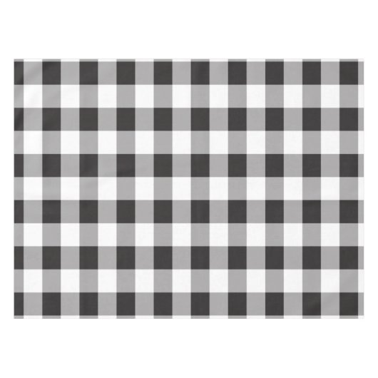 Buffalo Pset Pattern Black and White Farmhouse Tafelkleed (Voorkant (Horizontaal))
