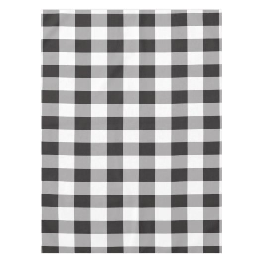 Buffalo Pset Pattern Black and White Farmhouse Tafelkleed (Voorkant)