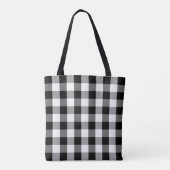 Buffalo Pset Pattern Modern Black and White Tote Bag (Achterkant)
