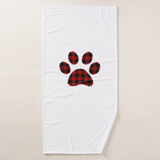 Buffalo Pset Paw print Dog of Cat Lovers Christma Badhanddoek (Badhanddoek)
