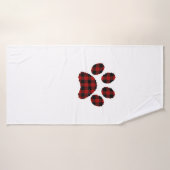 Buffalo Pset Paw print Dog of Cat Lovers Christma Badhanddoek (Badhanddoek)