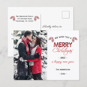 Buffalo Pset Pinecone kerstfoto Feestdagenkaart