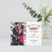 Buffalo Pset Pinecone kerstfoto Feestdagenkaart (Staand voorkant)