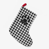 Buffalo Pset Pset Print Black White WOOF Klassiek Kleine Kerstsok (Voorkant (Hangend))