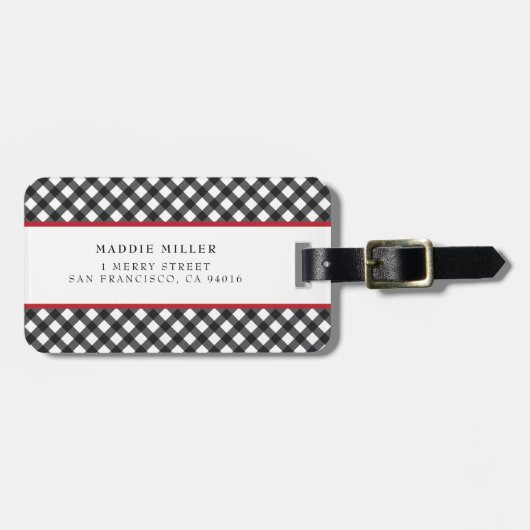 Buffalo Pset Red Black Classic Bagagelabel (Voorkant horizontaal)