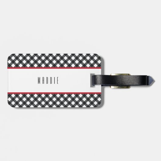 Buffalo Pset Red Black Classic Bagagelabel (Achterkant horizontaal)