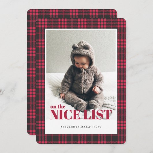 Buffalo Pset Red Black Lijst met mooie foto's Kers Kaart (Voorkant / Achterkant)