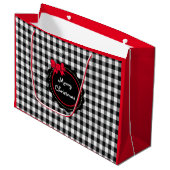 Buffalo Pset Red Bow Merry Kerstgemiddelde Groot Cadeauzakje (Voorkant Gekanteld)