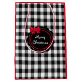 Buffalo Pset Red Bow Merry Kerstmis Medium Cadeauzakje (Voorkant)