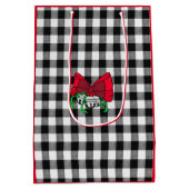 Buffalo Pset Red Bow Merry Kerstmis Medium Cadeauzakje (Achterkant)