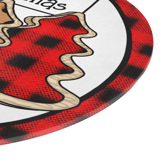 Buffalo Pset, Red Gingham, kerstbomen Snijplank (Hoek)