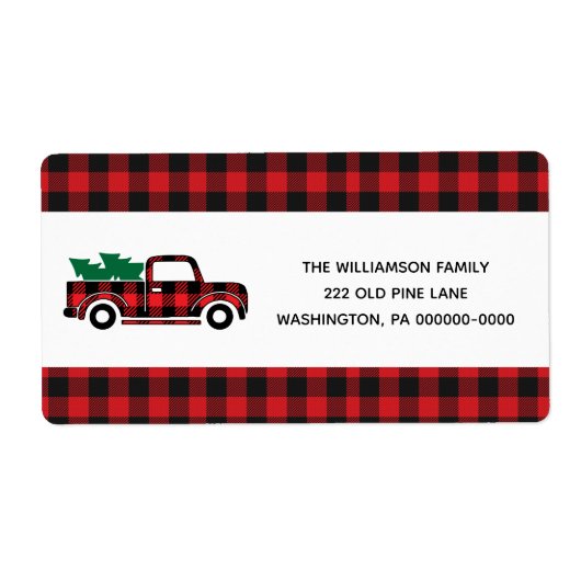 Buffalo Pset Red  met kerstcadeau Etiket (Voorkant)