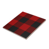 Buffalo Pset Red Tartan Patroon Tegeltje (Zijkant)