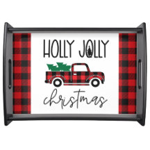 Buffalo Pset Red  Truck and Tree Kerstmis