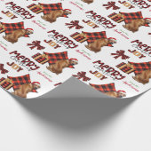 Buffalo Pset Rhodesian Ridgeback Dog Kerstmis Cadeaupapier (Hoek)