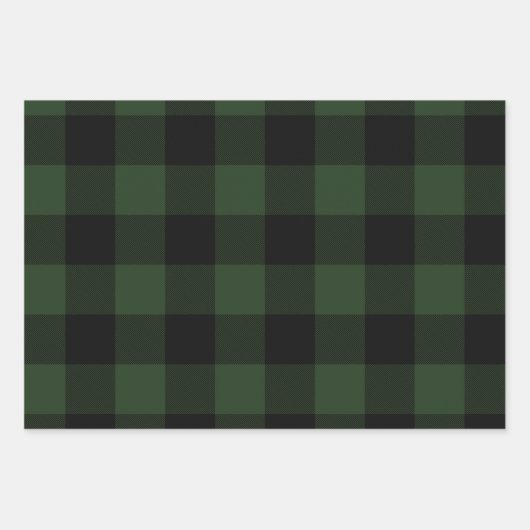 Buffalo Pset Rob Roy Check Green Pset Pattern Inpakpapier Vel (Voorkant)