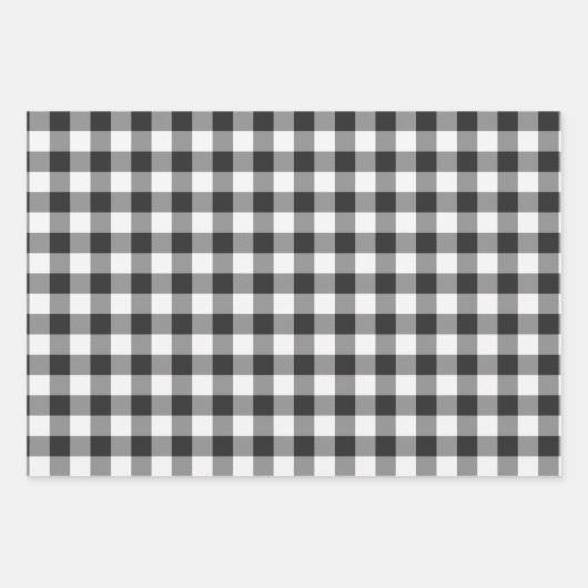 Buffalo Pset Rob Roy Check White Pattern Inpakpapier Vel (Voorkant 3)