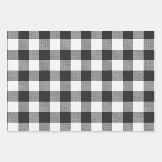 Buffalo Pset Rob Roy Check White Pattern Inpakpapier Vel (Voorkant 2)