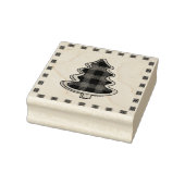 Buffalo Pset, rode kerstaven met Gingham Rubberstempel (Stempel)