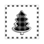 Buffalo Pset, rode kerstaven met Gingham Rubberstempel (Afrduk)