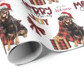 Buffalo Pset Rottweiler Dog Kerstmis Cadeaupapier (Rol Hoek)