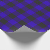 Buffalo Pset Royal Blue Check Cadeaupapier (Hoek)