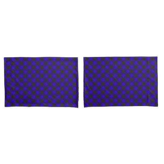 Buffalo Pset Royal Blue Check Kussensloop (Voorkant-Set)