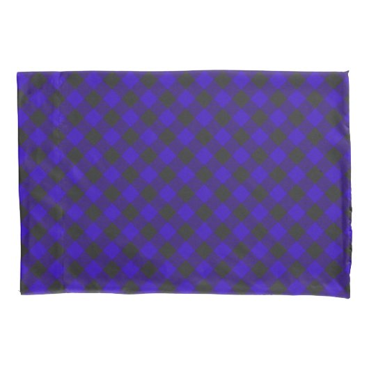 Buffalo Pset Royal Blue Check Kussensloop (Voorkant-Links)